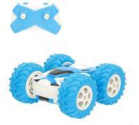COLORBABY Speed & Go 41335 Voiture télécommandée à 360°, Bleu et Blanc, 15 x 14,5 x 7 cm, 6 Directions, fréquence 2,4 GHz, acrobaties, Voitures radiocommandées pour Enfants, véhicule RC, Jouets 4 Ans