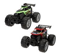 ColorBaby Speed & Go Lot de 2 Monster Truck, Couleurs Vives, Voitures de Course, Voitures à Friction, Camion d'exposition, Jouets pour Enfants + 3 Ans (39530)