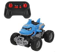 COLORBABY Speed & Go Voiture télécommandée requin, bleu clair ou bleu foncé, 1:24, effets de fumée, sons et lumières, 6 directions, voitures radiocommandées pour enfants, véhicule RC, jouets 4 ans