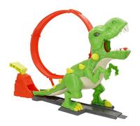 ColorBaby Teamsterz 39497 Piste de Lancement, looping et Dinosaure géant, Comprend 1 Voiture métallique, Fonctionnement Manuel sans Piles, Jouet pour Enfants à partir de 3 Ans