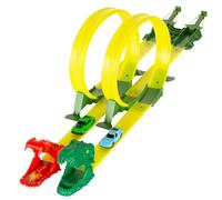 ColorBaby Teamsterz Dino Clash Piste de Voiture, Double Lanceur, 2 véhicules, Jeux de Voitures, Voitures de Course, Dinosaures de Jouet, Jouets pour Enfants, recommandé à partir de 3 Ans (39475)