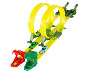 ColorBaby Teamsterz Dino Clash Piste de Voiture, Double Lanceur, 2 véhicules, Jeux de Voitures, Voitures de Course, Dinosaures de Jouet, Jouets pour Enfants, recommandé à partir de 3 Ans (39475)