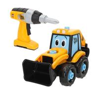 ColorBaby Teamsterz - Excavatrice Amovible, Tournevis électrique, Pelle Avant et arrière Mobiles, Jouet éducatif avec Grandes pièces, recommandée à partir de 18 Mois, Piles incluses (39507)