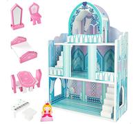 ColorBaby WOOMAX 49314 Woomax-Château en Bois 37 x 15 x 53,5 cm + 3 A