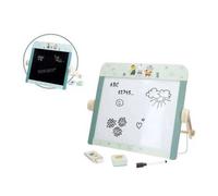 WOOMAX 39250 Tableau double face en bois, marqueur et craies, effaceur, pieds mobiles, bords arrondis, certifié FSC, 40 x 27 x 32 cm, +3 ans, tableaux noirs pour enfants, jouets éducatifs