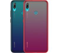 Colorblock - Coque de protection pour téléphone portable - polyuréthanne thermoplastique (TPU) - noir, rouge (pack de 2) - pour Huawei Y7 2019