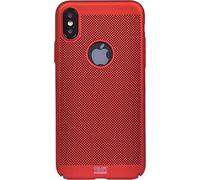 Colorblock Coque rigide pour iPhone XS Perforée Rouge