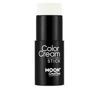 ColorCream Face & Body Paint Stick par Moon Creations - Maquillage professionnel pour le visage et le corps pour adultes et enfants - 21g - Blanc