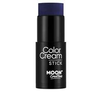 ColorCream Face & Body Paint Stick par Moon Creations - Maquillage professionnel pour le visage et le corps pour adultes et enfants - 21g - Bleu foncé