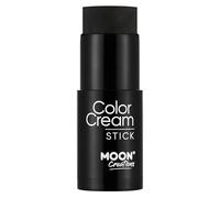 ColorCream Face & Body Paint Stick par Moon Creations - Maquillage professionnel pour le visage et le corps pour adultes et enfants - 21g - Noir