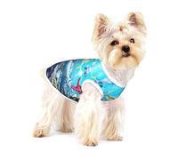 Coloré 3D Nature Scenic Of Sea Underwater Of Tropical Fish Print Petits Chiens Vêtements Pet Gilet, Coton Doux Sans Manches T-shirts Respirant Pet Tank Top Vêtements pour Chiots et Chats