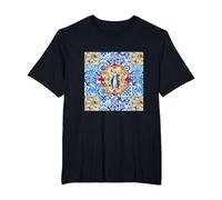 Coloré, Art de la Vierge Marie, Art Spirituel T-Shirt, Homme Grandes Tailles, Noir, 6X Tall