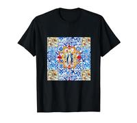 Coloré, Art de la Vierge Marie, Art Spirituel T-Shirt, Homme, Noir, 3XL
