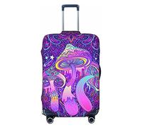 Coloré Art Housse de protection élastique en forme de champignons pour coffre de 48,3 à 81,3 cm, Noir , L(25-28in)