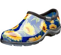Coloré Bleu Tournesol Imprimé Femmes Sloggers Sabots Jardin Imperméable Shoes