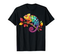 Coloré caméléon Amoureux des Reptiles lézard Arc-en-Ciel Femmes Hommes T-Shirt