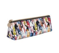 Coloré Cartoon Chevaux Triangle Étui en Cuir Multi Fonctionnel Sac Cosmétique Portable Maquillage et Papeterie Sac de Rangement
