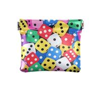 Coloré Cartoon Dice Fashion PU Cuir Petite Pièce de monnaie Bijoux Décoratifs pour Hommes Femmes Voyage Bolsas para monedas de