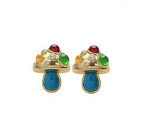Coloré Champignon Boucles D'oreilles lunatique Champignons Goujons Mignon Accessoire Convient pour les Parties, les Festivals et la Vie Quotidienne