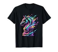 Coloré Chess Knight Paint Splash T-Shirt