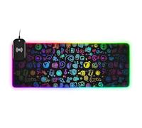 Coloré Dazzling Trendy Neon Glow Patterns Wireless Charging Glowing Animal and Keyboard Pad Desk Animal Tapis de souris Grand tapis de souris mignon Lavable Voyage 80 x 30 cm