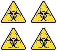 Coloré de 4 pièces Biohazard Set autocollant biohazardauf Colle