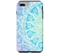 Coloré Demi Mandala Art Chic Bleu Boho Henné Design Coque pour iPhone 7 Plus/8 Plus