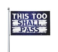 Coloré Drapeau de jardin Cela aussi passera le drapeau Double face Drapeau saisonnier 3x5 Ft pour bars,Décoration intérieure,balcon