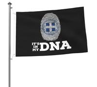 Coloré Drapeau thématique Armoiries de la Grèce C'est dans mon ADN Double face Bannière décorative 3x5 Ft pour balcon,chambres,patio