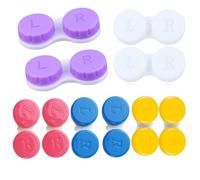 Coloré Etui pour Lentilles de Contact 10 Pièces,Étanches Voyage Boite à Lentilles de Contact,Hygiène et Protégez Vos Lentilles de Contact,Portable Etui Lentilles de Contact,Étuis à lentilles