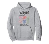 Coloré Farmers Market Veggies and Fruit Art dessiné à la main Sweat à Capuche