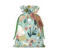 Coloré Flora Sac de Noël Cadeaux Happy Halloween Snacks Panier Cordon de serrage Mariage Favor Party