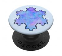 Coloré Fractal Koch Flocon de Neige Géométrie Formes Mania PopSockets PopGrip Adhésif