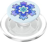 Coloré Fractal Koch Flocon de Neige Motif Bright Shapes Mania PopSockets PopGrip pour MagSafe