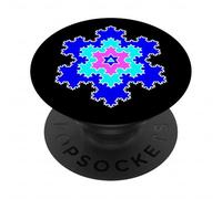 Coloré Fractal Koch Flocon de Neige Motif Formes Mania PopSockets PopGrip Adhésif