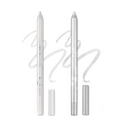 Coloré Gel Glitter Eyeliner Crayons Stylo Set, 2 Pcs Eyeliner crayon à lèvres imperméable à l'eau Eyeliner Eyeshadow Eyeliner (05argent+02blanc)