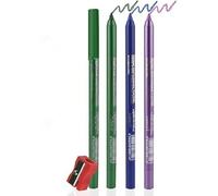 Coloré Gel Glitter Eyeliner Crayons Stylo Set, 3 Pcs Eyeliner crayon à lèvres imperméable à l'eau Eyeliner Eyeshadow Eyeliner (06#+07#+13#)