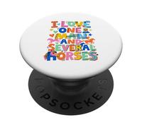 Coloré, Insolite, J'aime Un Homme et Plusieurs Chevaux Mignons PopSockets PopGrip Adhésif