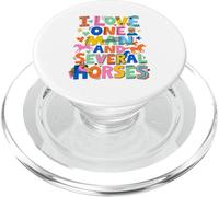 Coloré, Insolite, J'aime Un Homme et Plusieurs Chevaux Mignons PopSockets PopGrip pour MagSafe