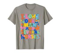 Coloré, Insolite, J'aime Un Homme et Plusieurs Chevaux Mignons T-Shirt