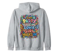 Coloré Iowa Girl Doodle Pop Art Midwest Party Sweat à Capuche