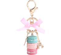 Coloré mignon macaron Tour Eiffel sac de clés porte-clés voiture décoration de charme (vert)
