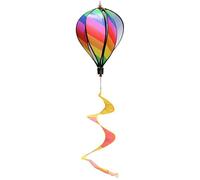 Coloré Moulin à Vent Montgolfière Spirale en Tissu Girouette à Vent Suspendu Arc en Ciel Décoration de Fête pour Jardin Extérieur