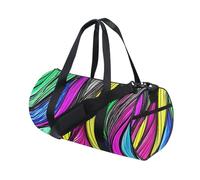 Coloré Neon Irrégulier Texture Abstrait Objet personnel Sac de voyage Carry On Personal Item Bag Workout Multifonctionnel