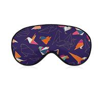 Coloré Origami Papier Hirondelle Oiseaux Dormir Masque Pour Les Yeux Ombre Pour Les Yeux Avec Sangle Réglable Bandeau Pour Voyage En Avion