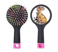 Coloré Paon Animal Art Contour Salon Démêlant Brosse à Cheveux Base Coussin