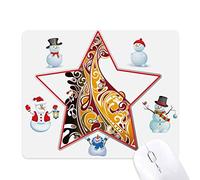 coloré peacock l'art animal silhouette le bonhomme de neige étoile tapis de souris