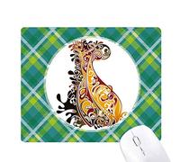 coloré peacock l'art animal silhouette réseaux verte grille pixel tapis de souris