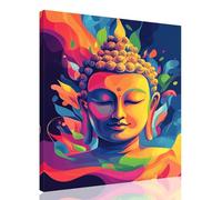 Coloré Peinture par Numéros pour Adulte avec Cadre, Peinture Numero Adulte Zen Paint by Numbers Activité Manuelle Kit de Loisir Créatif DIY Numéro d'Art Complet par Decoration Chambre 50x60cm,kk-855