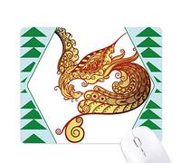 coloré phoenix l'art animal silhouette tapis de souris green pine tree tapis en caoutchouc